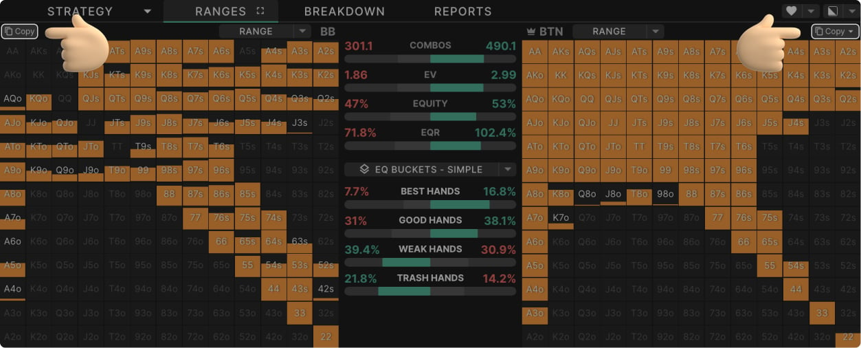 Ranges Tab