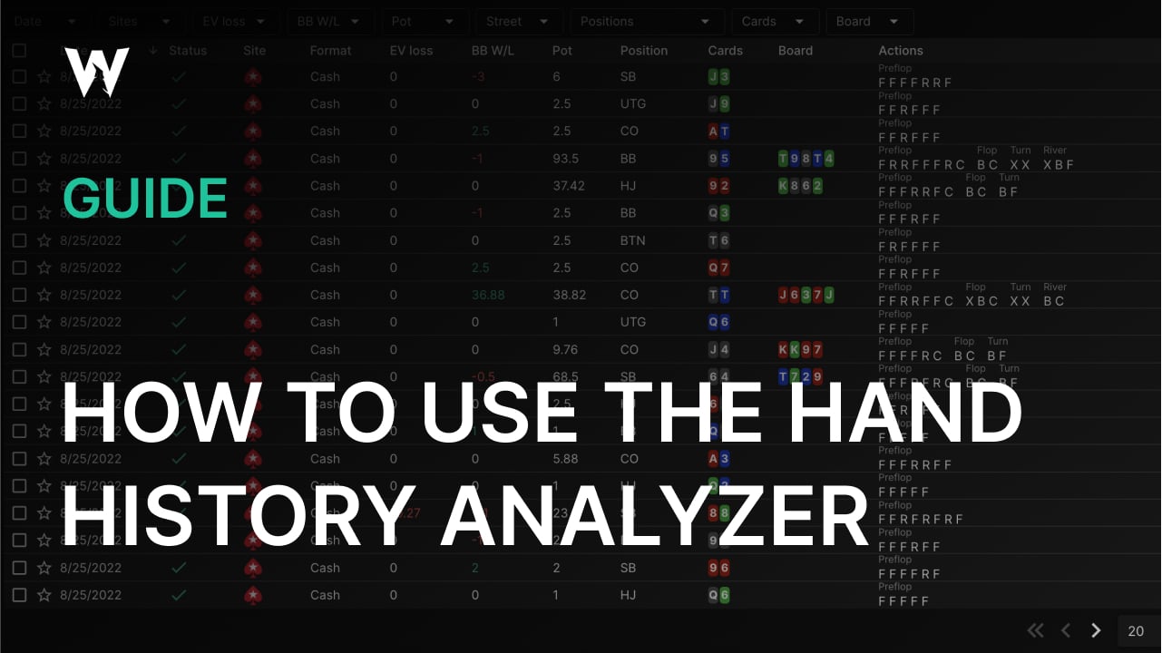 How to Use How to Use The Hand History AnalyzerThe Hand History Analyzer